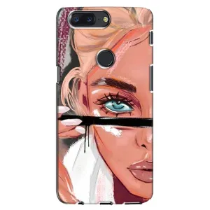 Чехол с печатью для One Plus 5T - (Мода) (AlphaPrint) (Макияж)