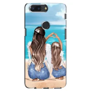 Чехол с печатью для One Plus 5T - (Мама с ребенком) (AlphaPrint) (Мама с доченькой)