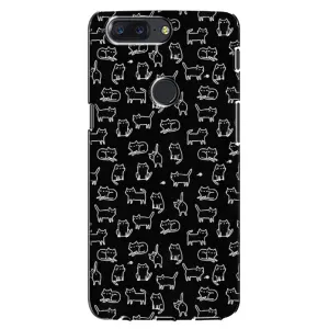 Чехол с принтом для One Plus 5T (AlphaPrint) Модные коты (Меленькие котики)