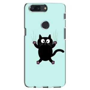 Чехол с принтом для One Plus 5T (AlphaPrint) Модные коты (Падающий кот)