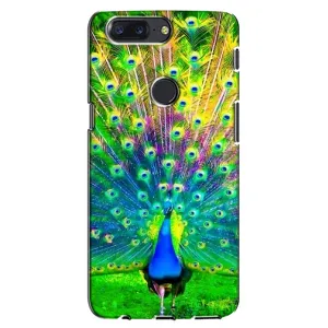 Чохол з пташками на One Plus 5T (VPrint) (Яскравий Павлин)