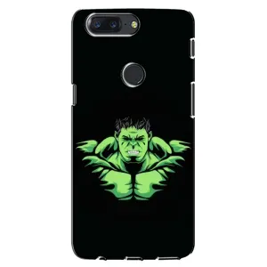 Чехлы с героями Марвел One Plus 5T (VPrint) (Зелёный Халк)
