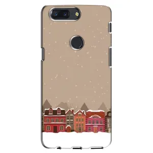 Новогодние, Праздничные Чехлы для One Plus 5T - 2024 год (Зимний город)