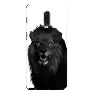Чехлы с картинками животных One Plus 6T (Черный ЛЕВ)
