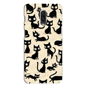 Чехол с рисунком кот на One Plus 6T