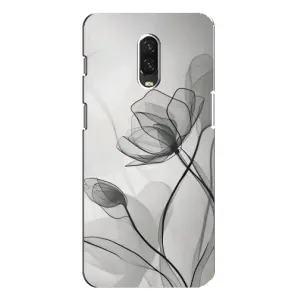 Чехол с принтом «Черные цветы» для OnePlus 6T