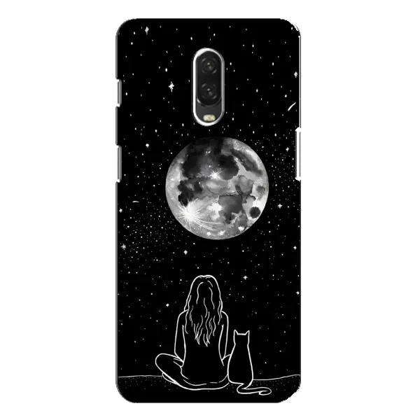 Чехол с принтом «Девушка с котом» для OnePlus 6T