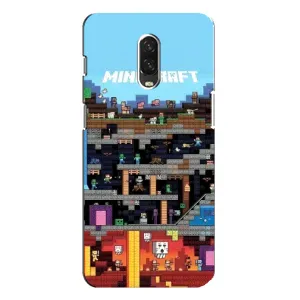 Чехол Майнкрафт на One Plus 6T (AlphaPrint) Minecraft (фон Minecraft)