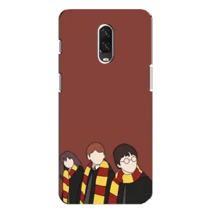 Чехлы с Гарри Поттером для One Plus 6T (AlphaPrint) (Гарри с друзьями)