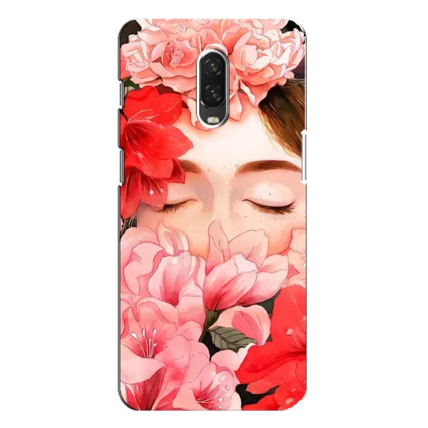 Чохол з принтом «Очі в квітах» для OnePlus 6T