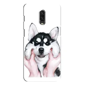 Чехол с Хаски для One Plus 6T - (AlphaPrint) (Хаски улыбака)