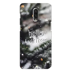 Новогодние, Праздничные Чехлы для One Plus 6T - 2024 год (Hello winter)