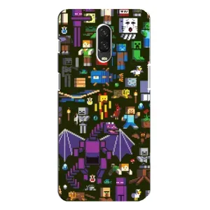 Чехол Майнкрафт на One Plus 6T (AlphaPrint) Minecraft (Коллаж Майнкрафт)