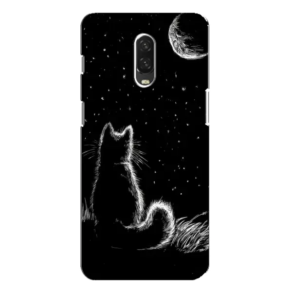 Чехол с принтом «Котик и луна» для OnePlus 6T