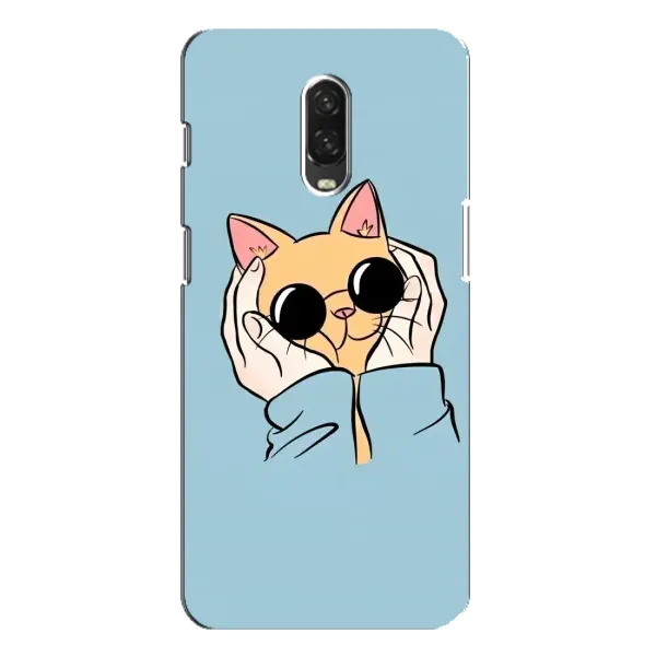 Чехол с принтом «Котик в очках» для OnePlus 6T