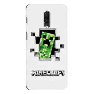 Чехол Майнкрафт на One Plus 6T (AlphaPrint) Minecraft (крипер Майнкрафт)