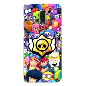 Чехол для One Plus 6T Бравл Старс (VPrint) (Лого Brawl Stars)