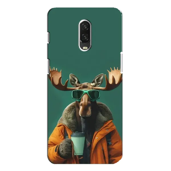 Чехол с принтом «Лось с кофе» для OnePlus 6T Чехол с принтом «Лось с кофе» для OnePlus 6T