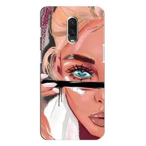 Чехол с печатью для One Plus 6T - (Мода) (AlphaPrint) (Макияж)