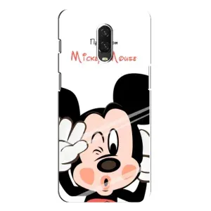 Эксклюзивный чехол для One Plus 6T (AlphaPrint - Мультяшные) (Маус Микки)