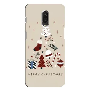 Рождественские Чехлы для One Plus 6T (VPrint) (Merry Christmas)