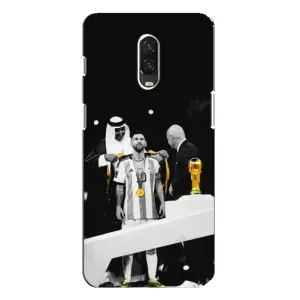 Чехлы для One Plus 6T (Leo чемпион) (AlphaPrint) (Месси в накидке)