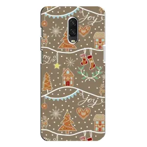 Новогодние, Праздничные Чехлы для One Plus 6T - 2024 год (Новогодние пряники)