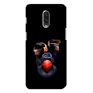Чехол с Обезьянами One Plus 6T - (AlphaPrint) (Три обезьяны)