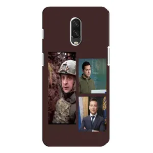Чехол для One Plus 6T (AlphaPrint - с принтом Зеленского) (Президент)