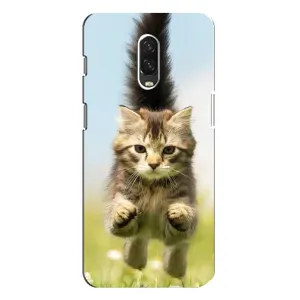 Чехлы с Котиками для One Plus 6T (VPrint) (Прыжок кота)