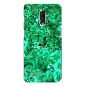 Мраморный чехол на One Plus 6T (VPrint) (Салатный Мрамор)