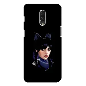Чехлы Венсдей на One Plus 6T Уэнсдей (AlphaPrint) (серьезная Уэнздей)