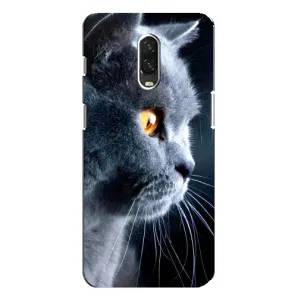 Чехлы с Котиками для One Plus 6T (VPrint) (Серый Кот)