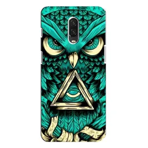 Чехол с птицами на One Plus 6T (VPrint) (Сова с глазом)
