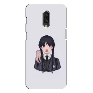 Чехлы Венсдей на One Plus 6T Уэнсдей (AlphaPrint) (Уэнздей и Вещь)