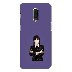 Чехлы Венсдей на One Plus 6T Уэнсдей (AlphaPrint) (Уэнздей в черном)