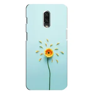 Чехлы с Цветами для One Plus 6T (VPrint) (Желтый цветок)