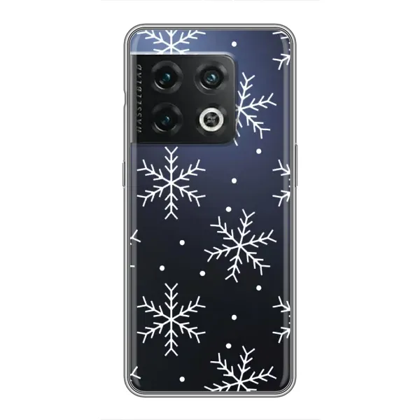 Чехол с принтом «Белые снежинки» для OnePlus 10 Pro
