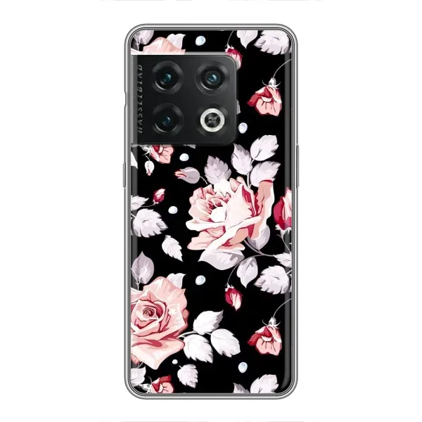 Чохол з принтом «Квіти на чорному» для OnePlus 10 Pro