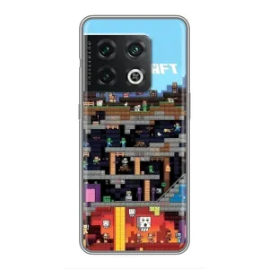 Чехол Майнкрафт на OnePlus 10 Pro (AlphaPrint) Minecraft (фон Minecraft)