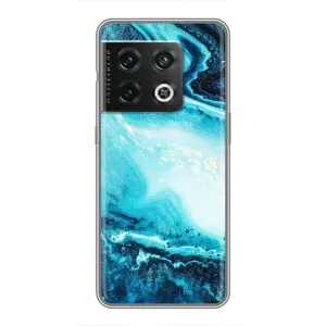 Мраморный чехол на OnePlus 10 Pro (VPrint) (Голубой мрамор)