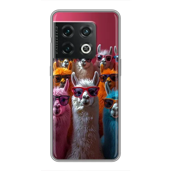 Чехол с принтом «Ламы в очках» для OnePlus 10 Pro