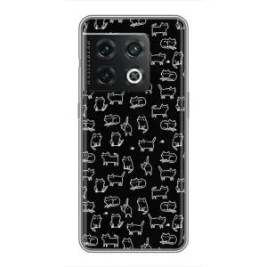Чехол с принтом для OnePlus 10 Pro (AlphaPrint) Модные коты (Меленькие котики)
