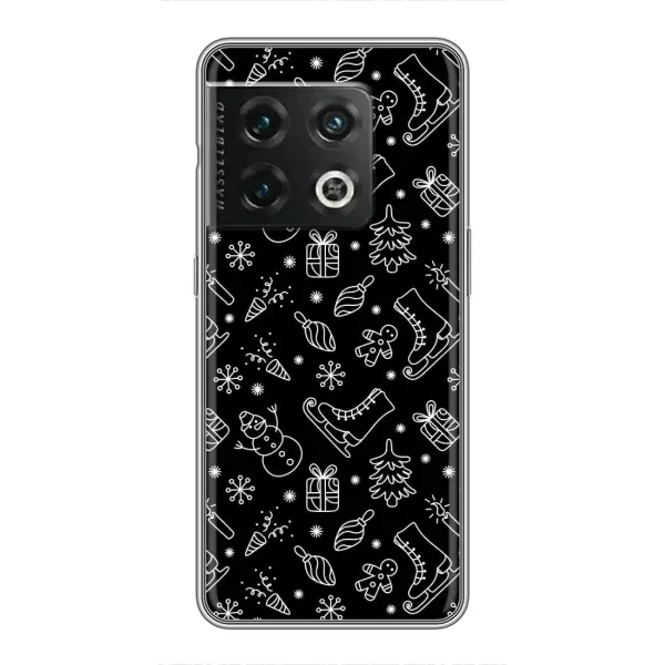Чехол с принтом «Новогодний фон» для OnePlus 10 Pro