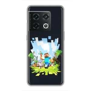 Чехол Майнкрафт на OnePlus 10 Pro (AlphaPrint) Minecraft (персонажи Minecraft)