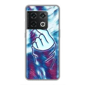 Чехол с принтом для OnePlus 10 Pro (AlphaPrint - Знак сердечка) (Радужное сердце)