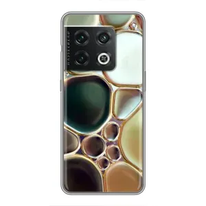 Мраморный чехол на OnePlus 10 Pro (VPrint) (Радужный Мрамор)