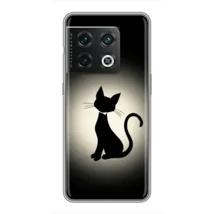 Чехол с принтом для OnePlus 10 Pro (AlphaPrint) Модные коты (Силуэт котика)