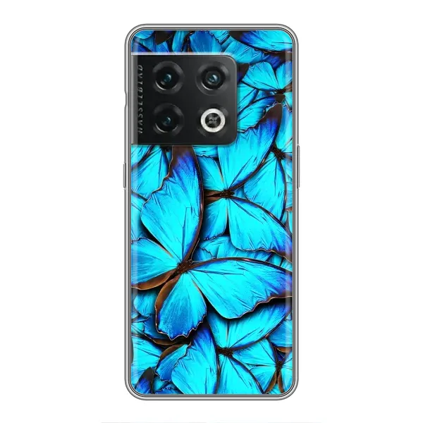 Чехол с принтом «Синие бабочки» для OnePlus 10 Pro