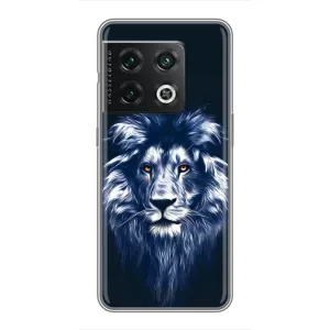 Чехол со Львом для OnePlus 10 Pro (VPrint) (Синий Лев)